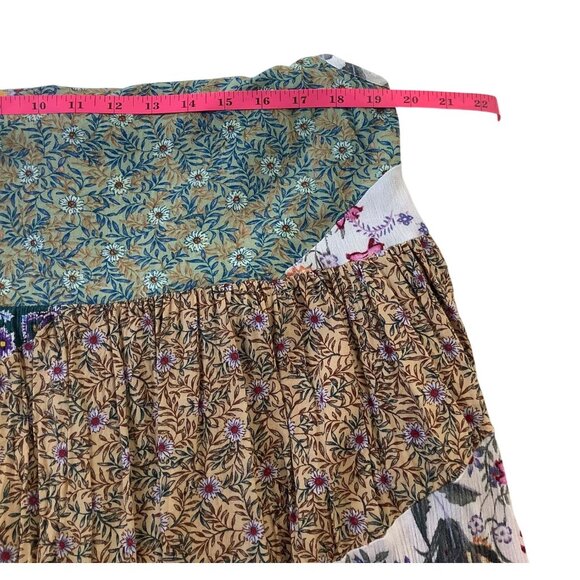 Easel Women's Patchwork Floral Patchwork Tank Top Multicolor Boho Style Size L - Picture 5 of 9